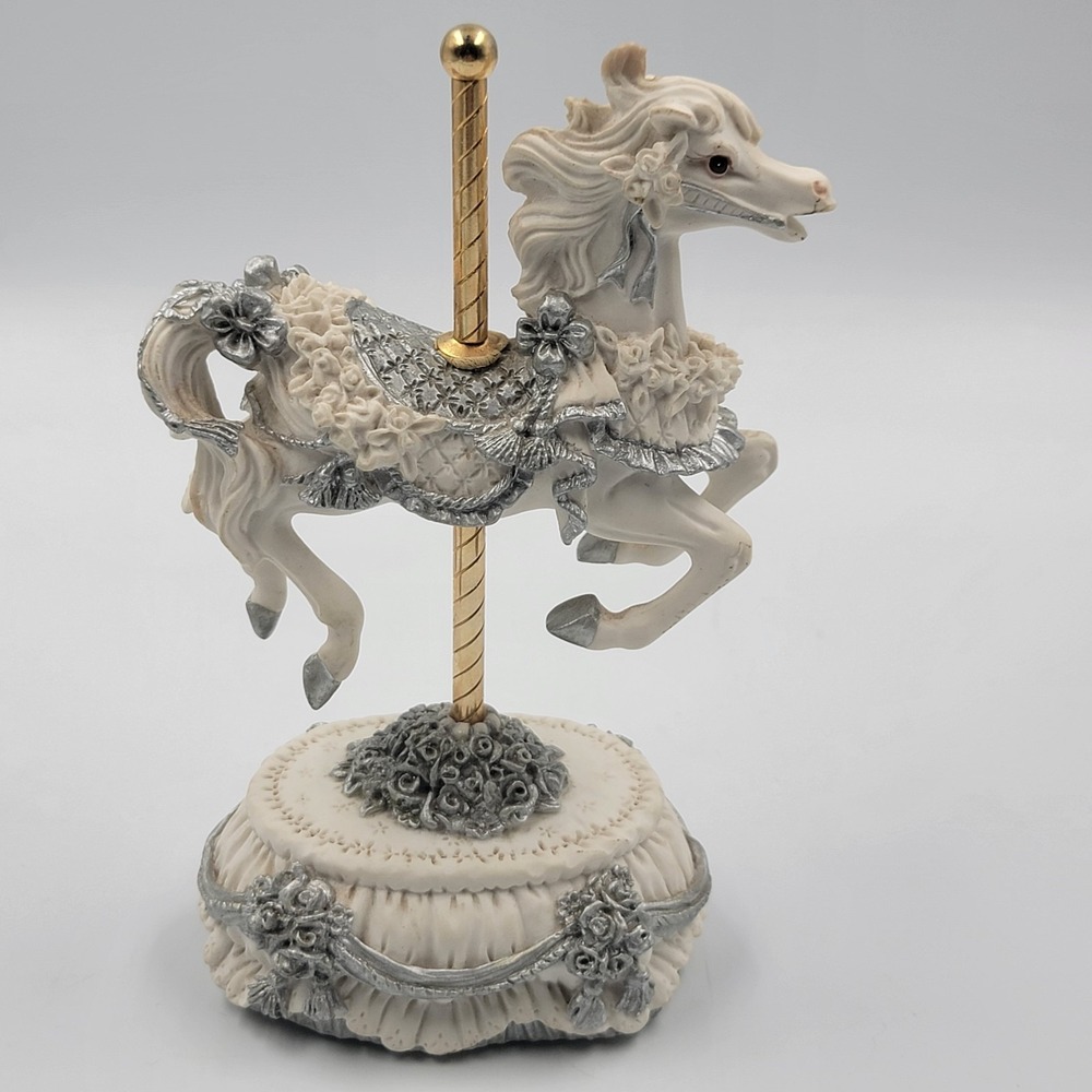 Heritage House Carousel Horse Melodies County Fair Collection " Silver Bells"